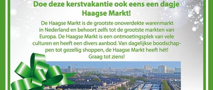 Deze kerstvakantie lekker shoppen op de Haagse Markt