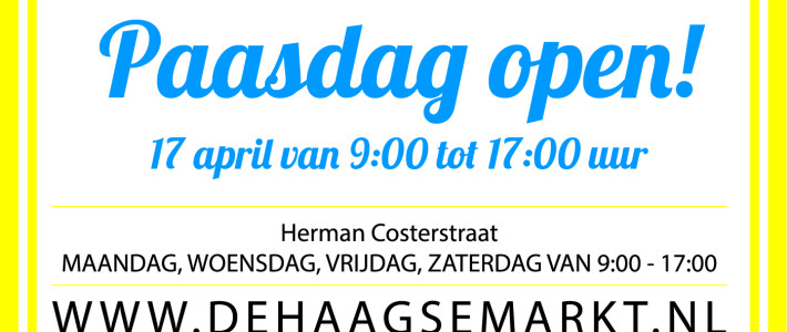 Tweede Paasdag open